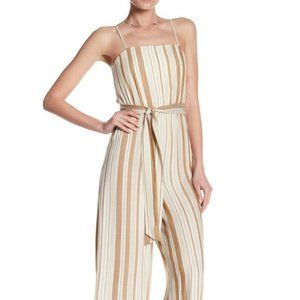 NEW alice + olivia Luci Spaghetti Strap Stripe Wide Leg Cropped Jumpsuit 2 4 6 8